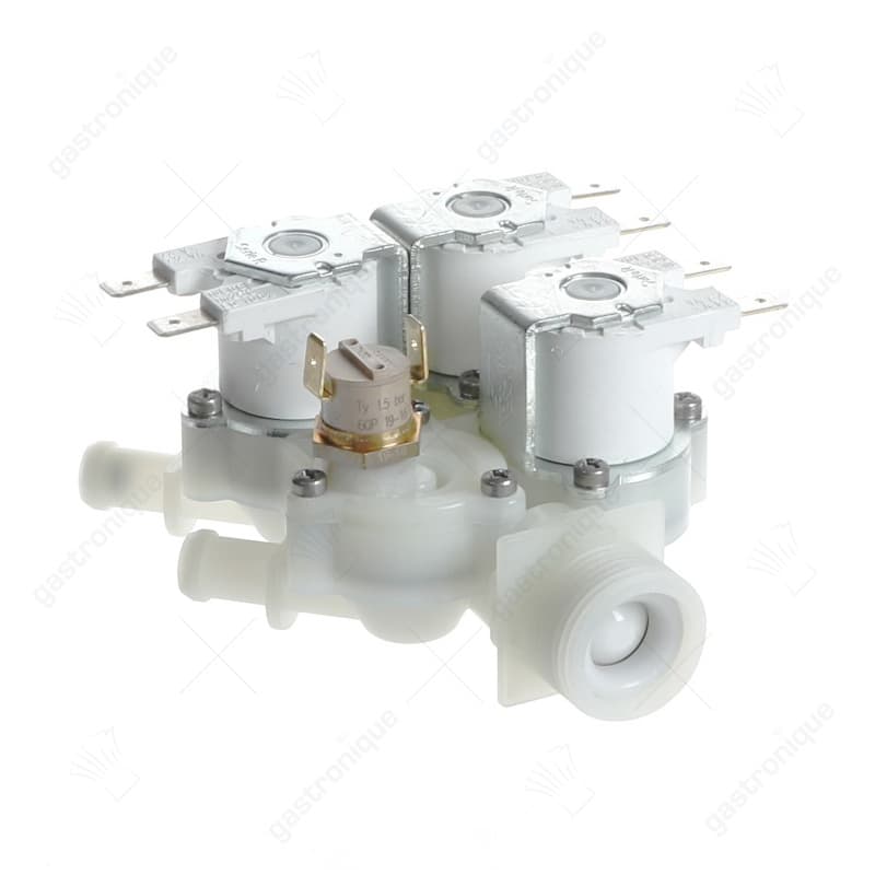 Magneetventiel viervoudig met flowmeter