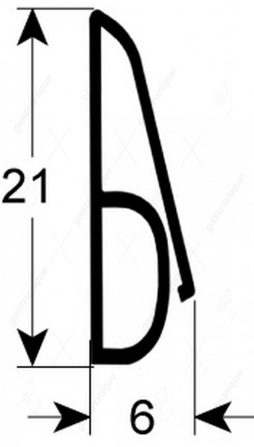 deurrubber L 600mm B 21mm  - Image 1