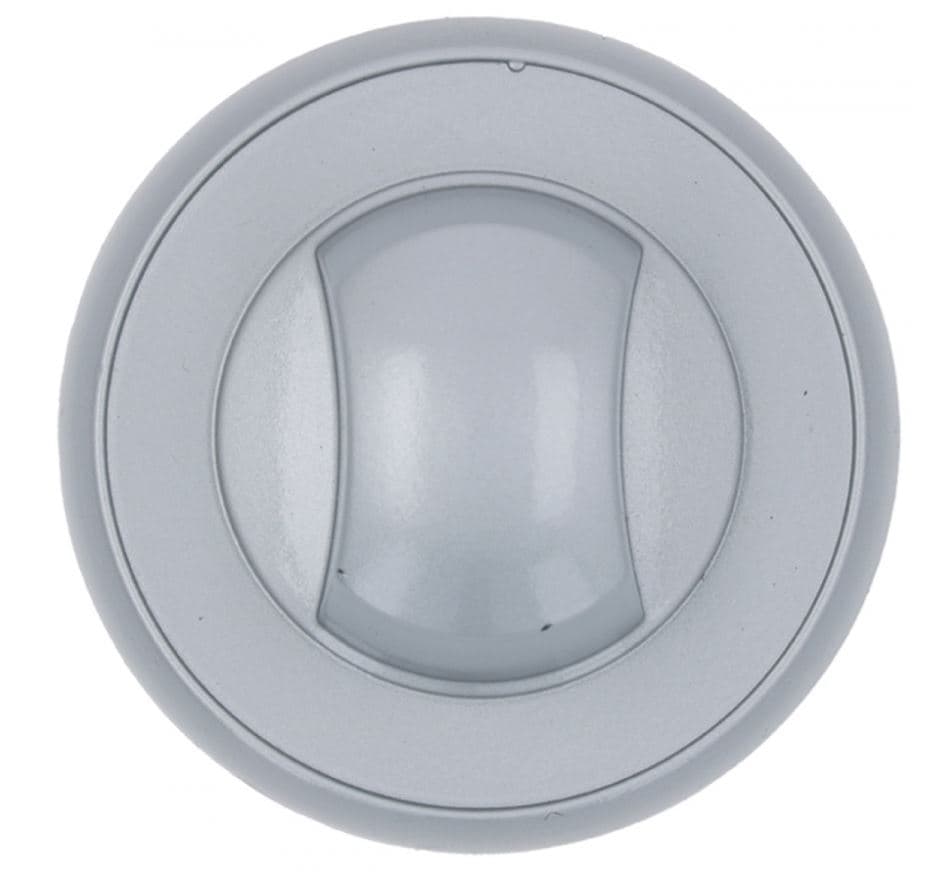 knop universeel ø 72mm as ø 8x6,5mm afvlakking boven/onder zilver - Image 1