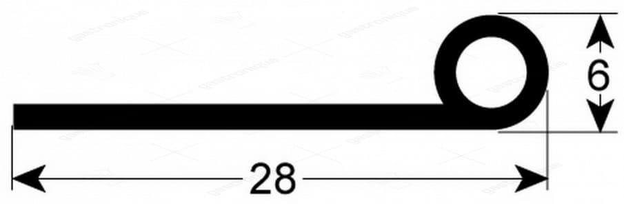 deurrubber 445 mm