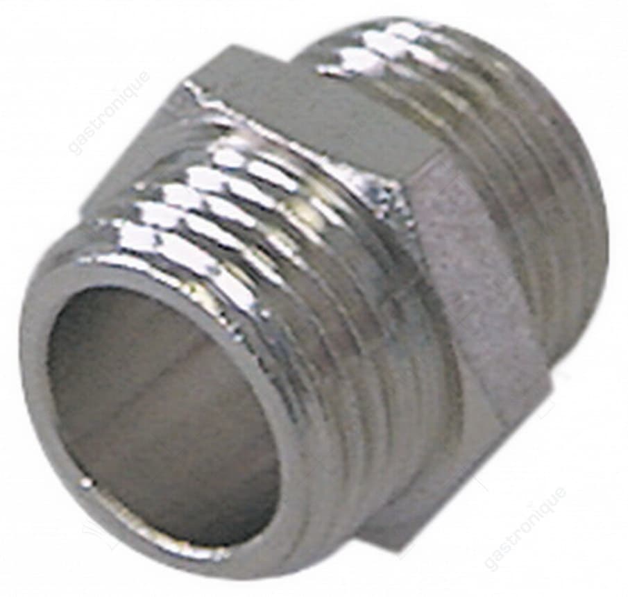 nichel-plated fitting ø 1/4"m-1/4"m