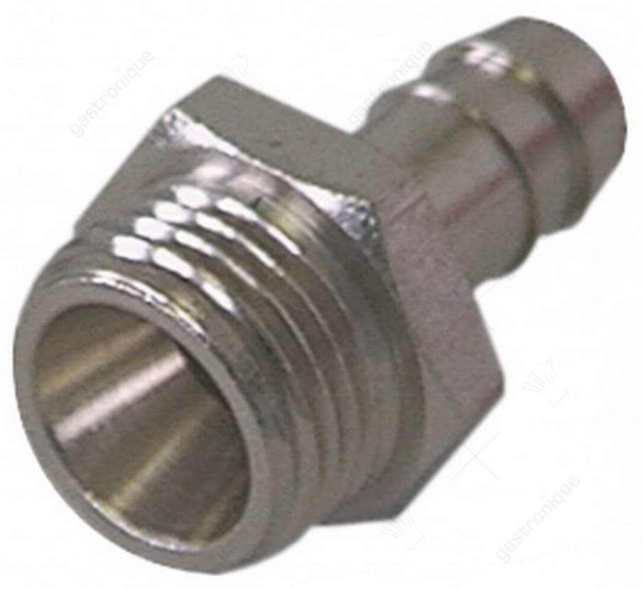 nickel-pl.hose-end fitting ø 3/8"m ø 12