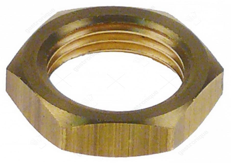 moer draad 3/8" H 6mm koper SB 22 vpe 1stuk