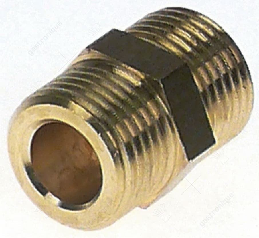 dubbelnippel koper draad 1/2" - 1/2" vpe 1stuk - Image 1