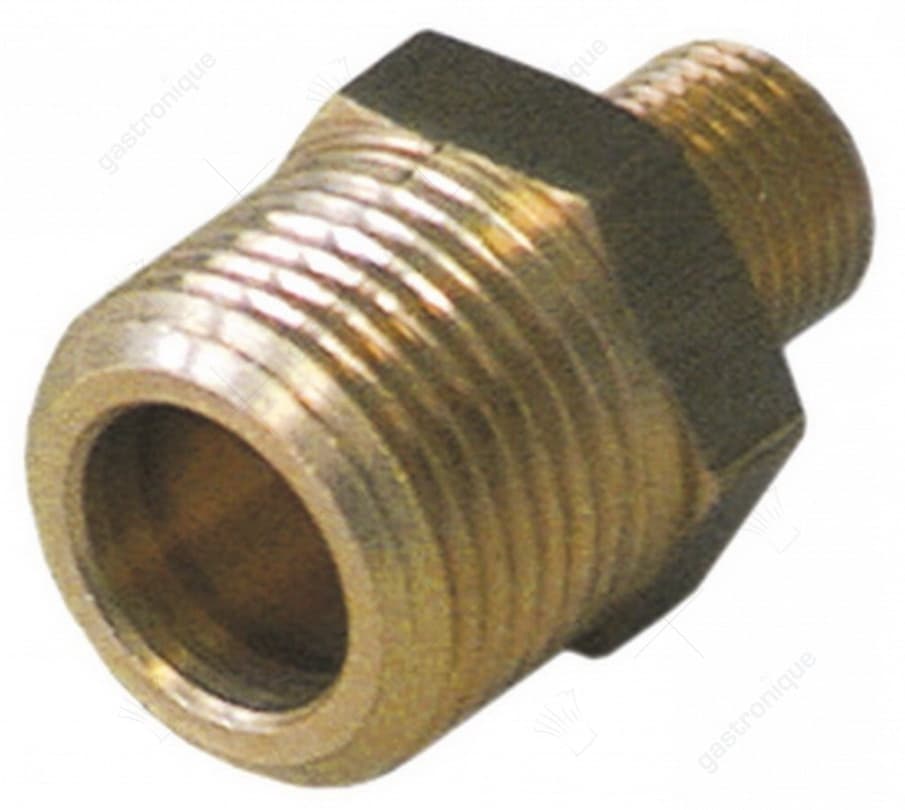 dubbelnippel koper draad 1/8" - 3/8" vpe 1stuk