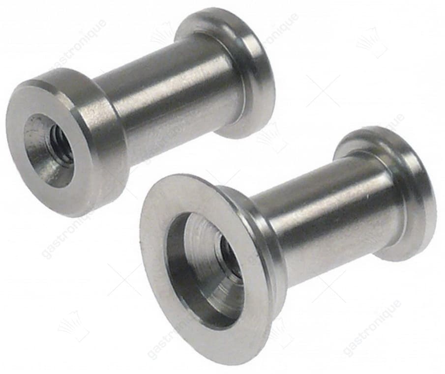 houder  voor vaatwaskorf RVS L 25mm BuD ø 10mm draad M6 vpe 2stuk