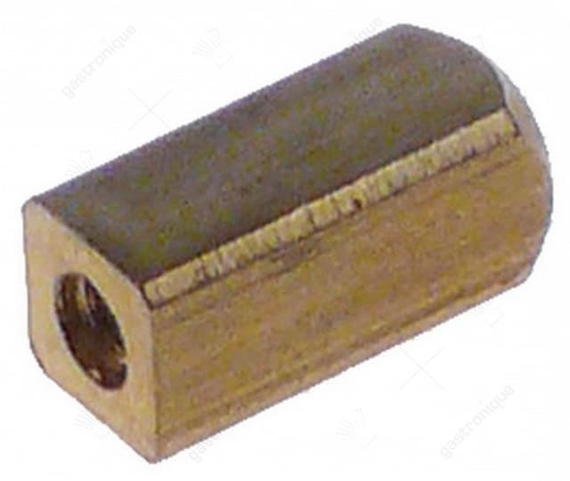 nok vierkant koper draad M3 L 12mm B 6mm H 6mm draad L 10mm - Thumbnail 1