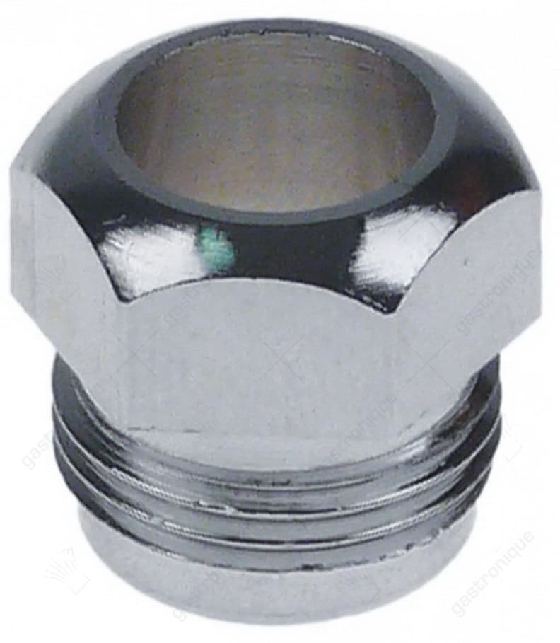 knelschroef draad 3/8" gat ø 13mm H 13mm SB 17 messing verchroomd