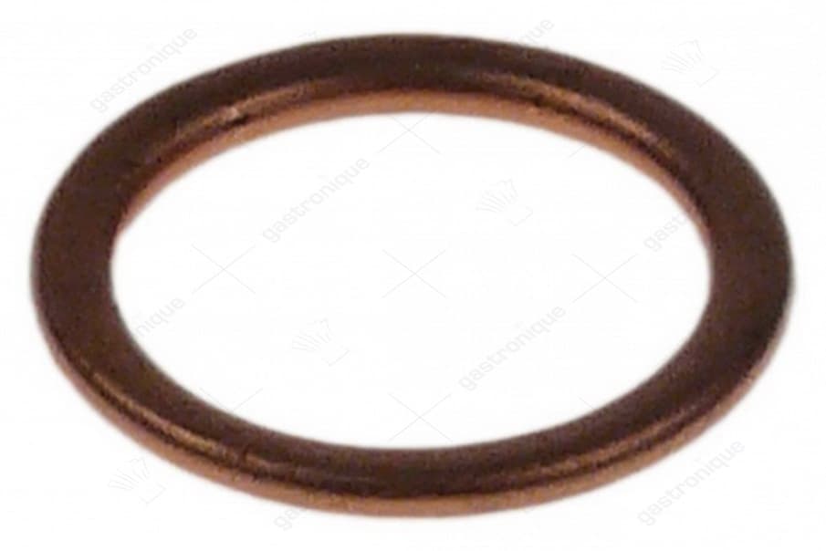 vlakpakking koper OD ø 18mm ID ø 13,5mm materiaaldikte 1,5mm voor draad 1/4"