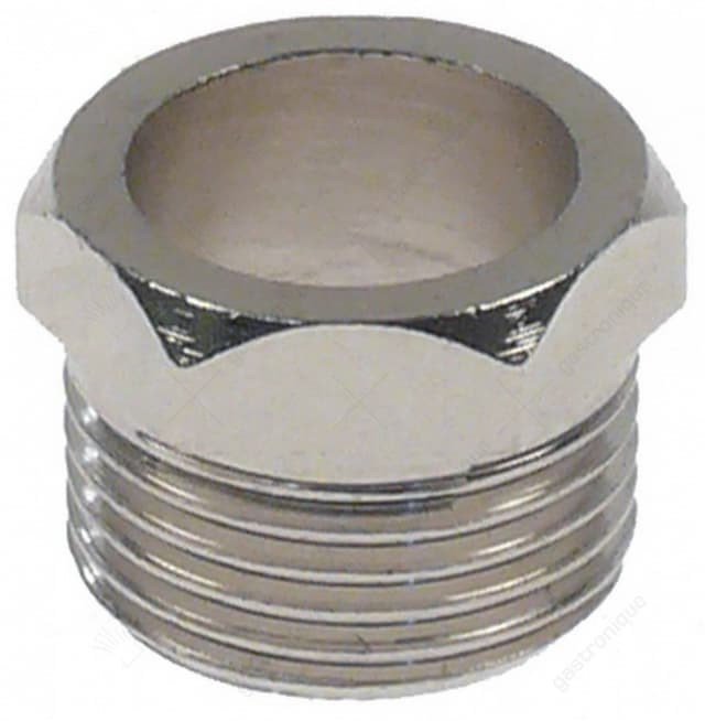 knelschroef draad 3/8" gat ø 13mm H 13mm SB 17 messing verchroomd - Thumbnail 2