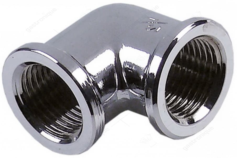 hoekstuk draad 1/2" ID - 1/2" ID messing verchroomd - Image 1