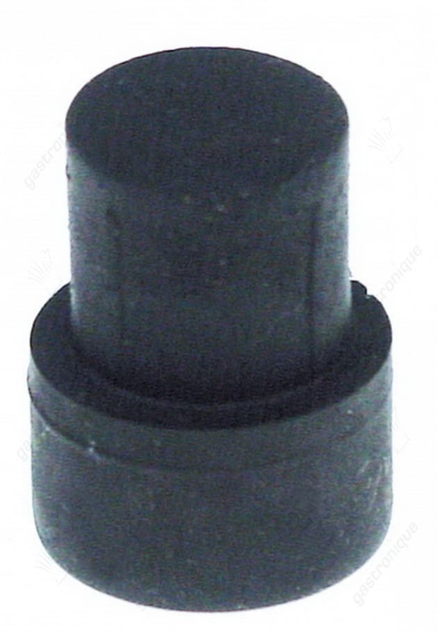 apparaatvoet ø 18mm H 11mm inbouw ø 14mm inbouwmaat 23,5mm totale hoogte 23,5mm rubber