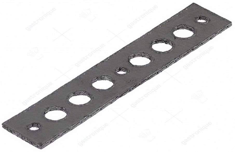 pakking L 142mm B 25mm D1 ø 6,5mm D2 ø 12mm LA 17mm 9gaten grafiet materiaaldikte 2mm - Image 1