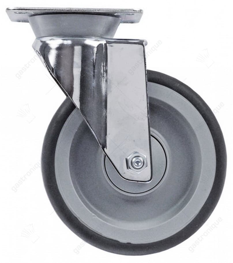swivelling castor w/plate