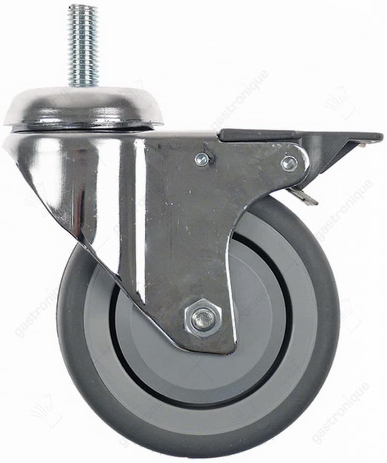 swivelling castor w/pin w/bracket