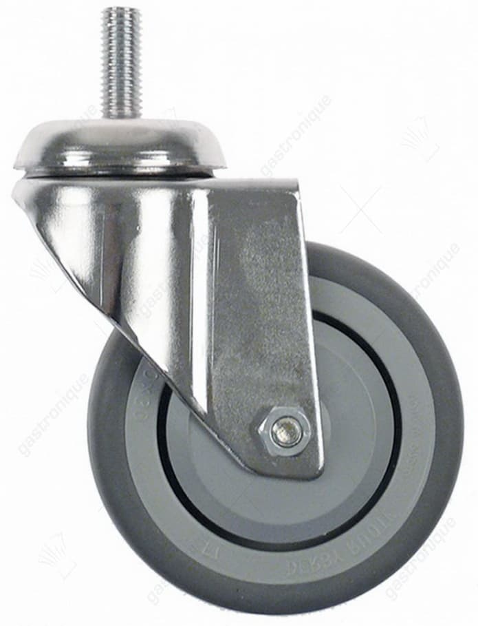 swivelling castor with pin