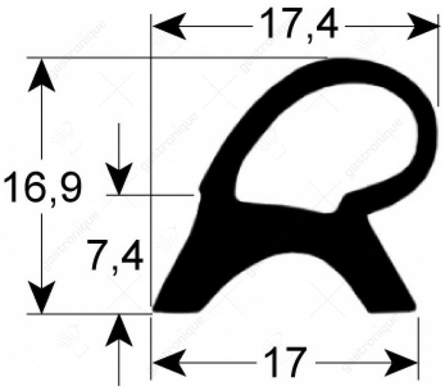 deurrubber voor oven 585x395 mm