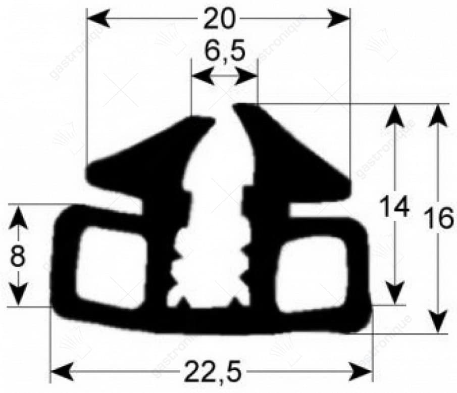 rubber voor ruit oven 1400 mm - Image 1