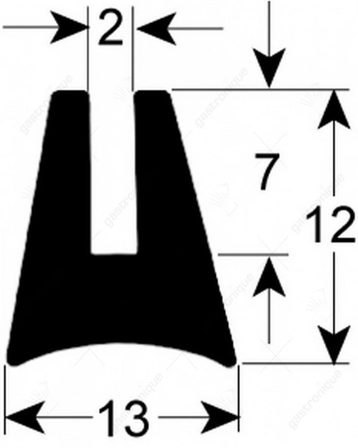 rubber voor ruit oven 2600 mm - Image 1