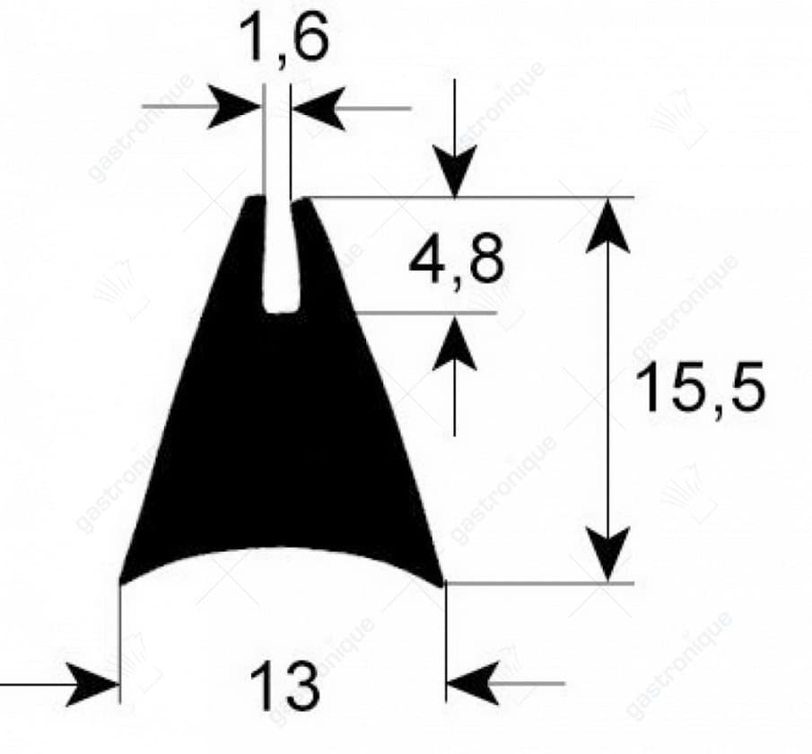 rubber voor ruit oven 1100 mm - Image 1