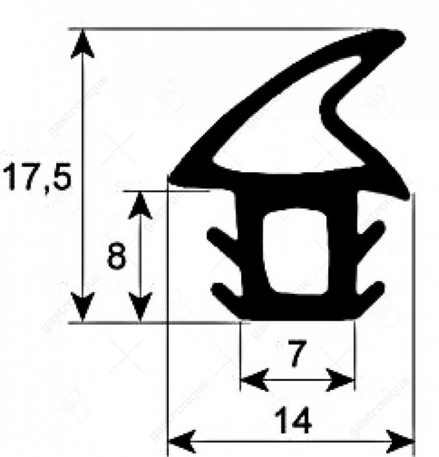 deurrubber voor oven 2170 mm - Image 1