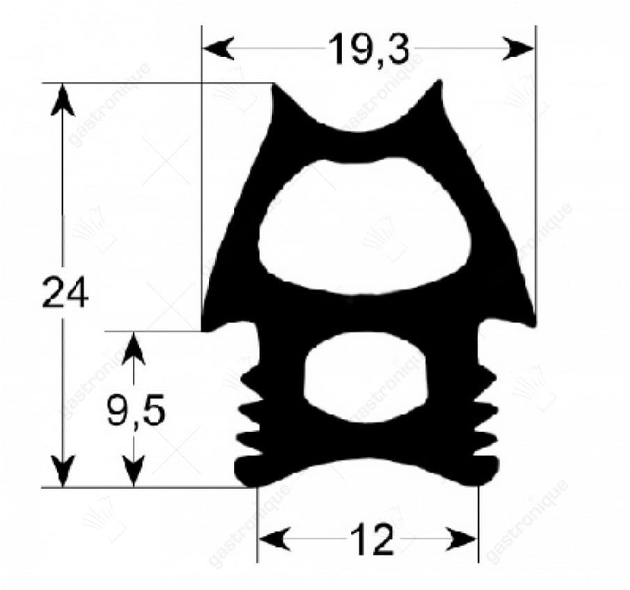 deurrubber voor oven 485x485 mm