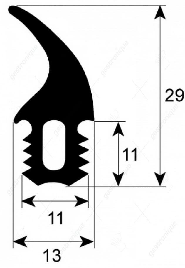 deurrubber voor oven - VERKOCHT PER METER
