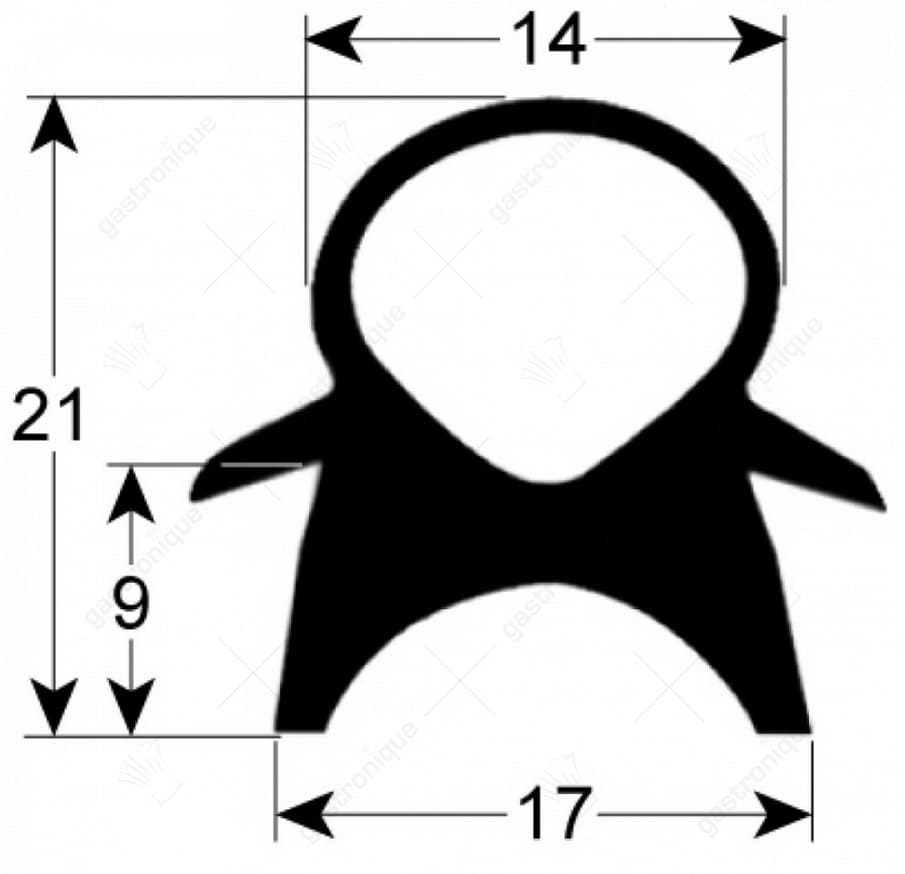 deurrubber voor oven 410x330 mm - Image 1