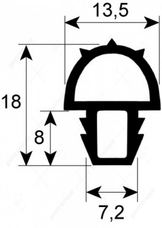 deurrubber voor oven