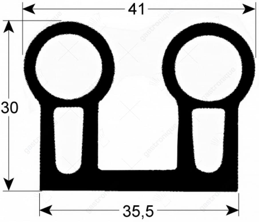 deurrubber voor koelcel g4451 2500 mm