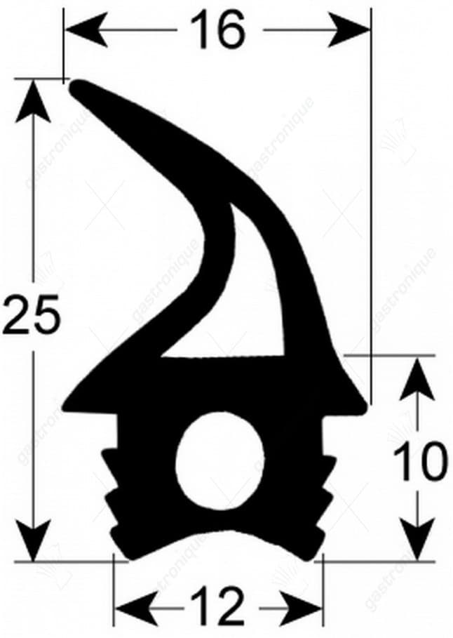 deurrubber voor oven (per meter) - Image 1