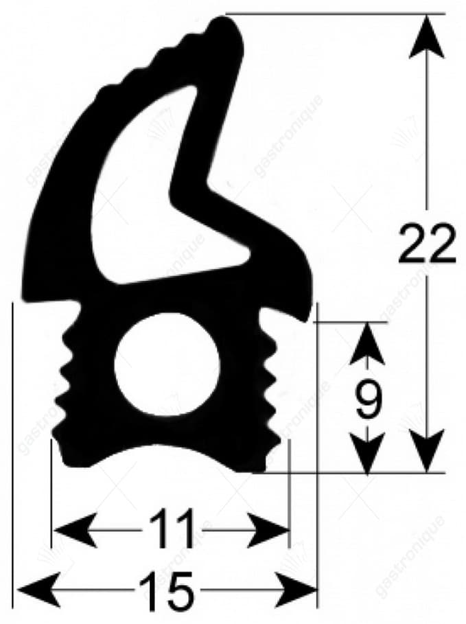 deurrubber voor oven 1700 mm