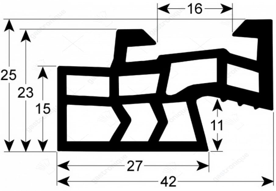 gasket for oven door retainer 515 mm