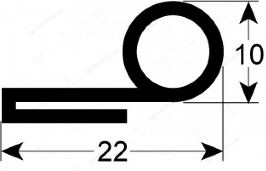 deurrubber voor oven 2514 - 25 m - Image 1