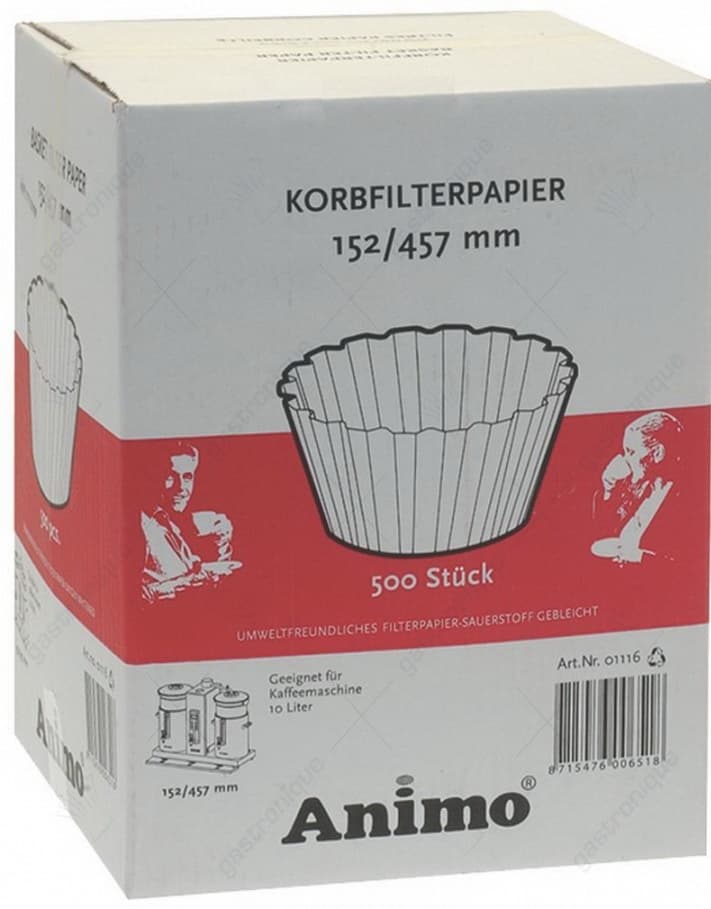 basket paper filter ø 152/457 mm 500pcs