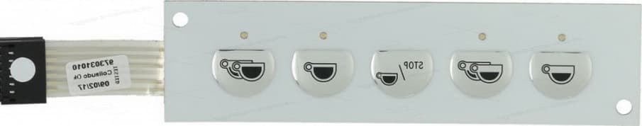 push-button panel membrane 5 buttons
