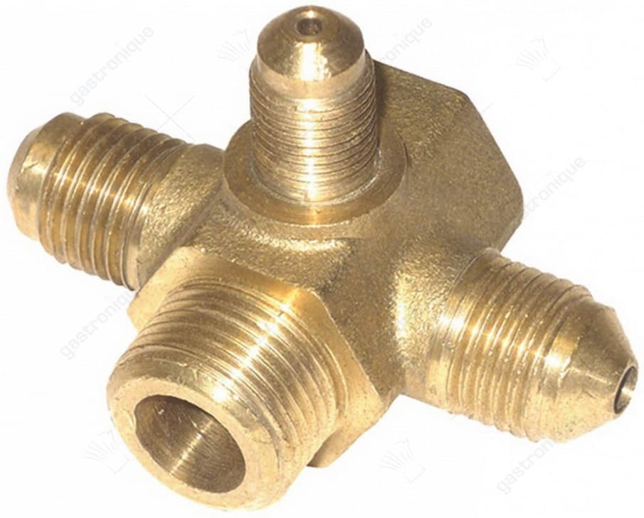 coupling 3 ways  ø 1/4"m-1/4"m-1/8"m