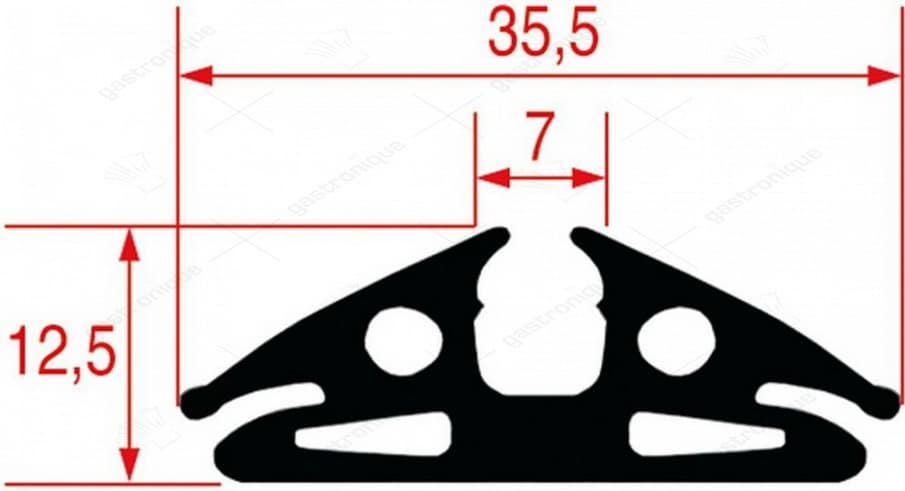 rubber voor ruit oven 1500 mm - Image 1