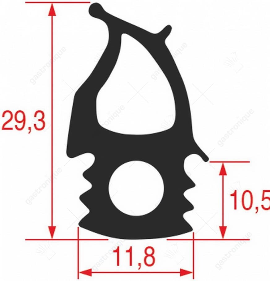 DEURRUBBER VOOR OVEN 500x480 mm
