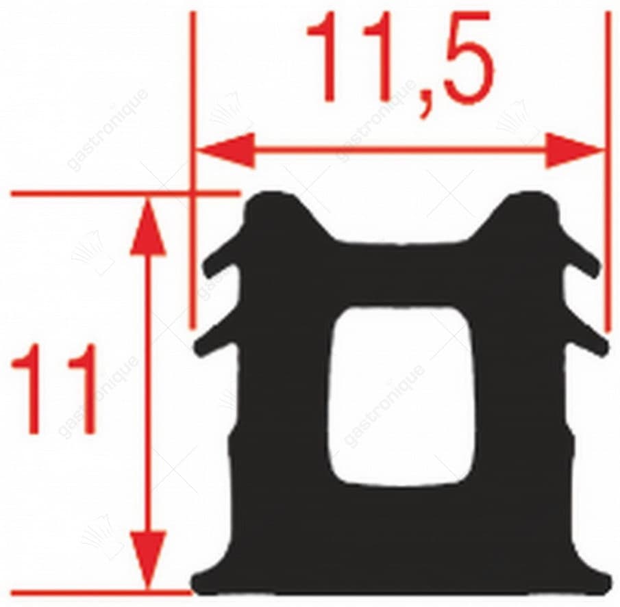 deurrubber voor oven - 6 m