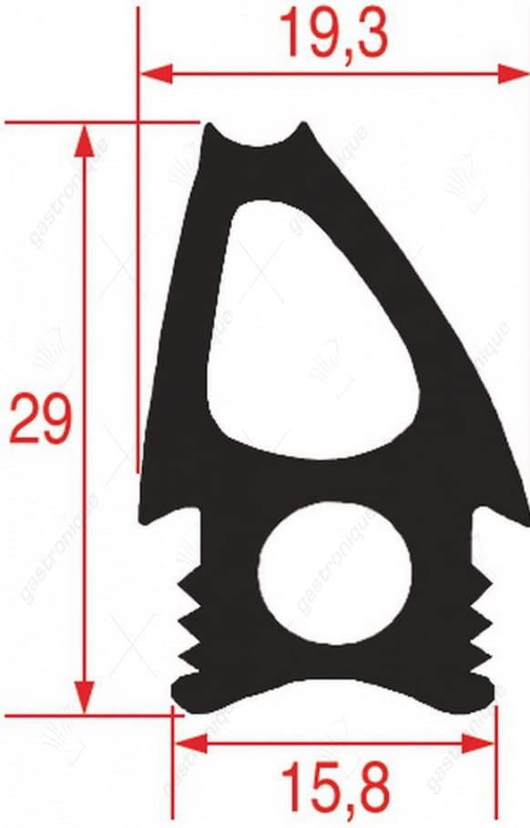 deurrubber voor oven 725x475 mm