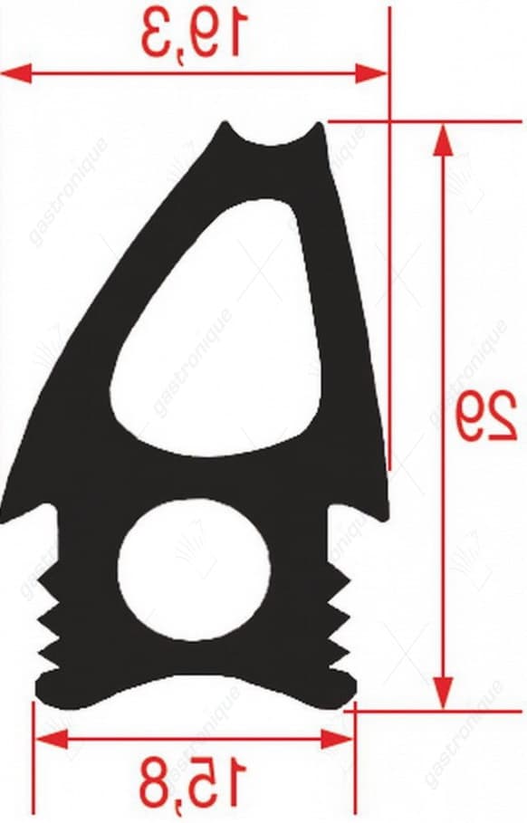 gasket for oven door 890x690 mm