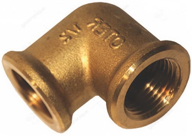 hoekstuk draad 1/2" ID - 1/2" ID messing verchroomd - Thumbnail 2