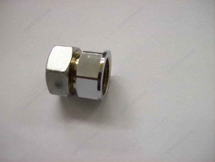 chrome-plated brass coupling 1/2"x14