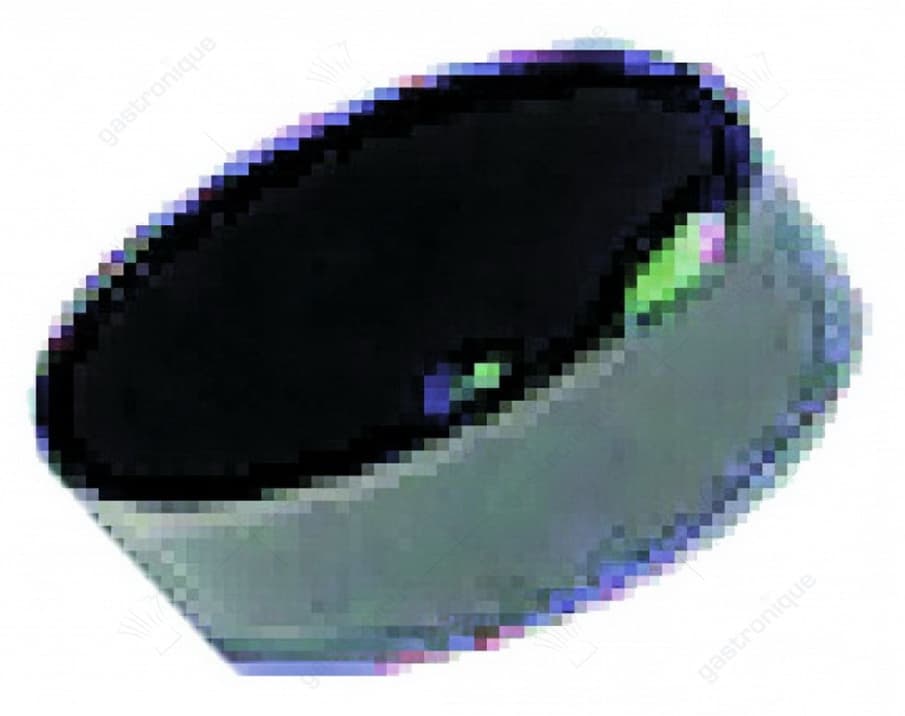 ovale knop 21x11 mm zwart