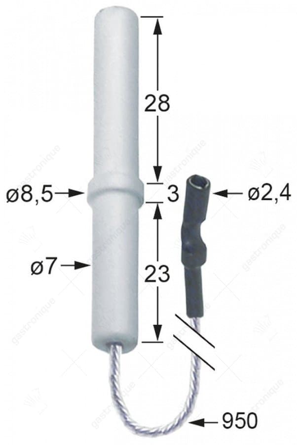 BOUGIE ONTSTEKINGSKABELS ROND ø 6,5x55mm
