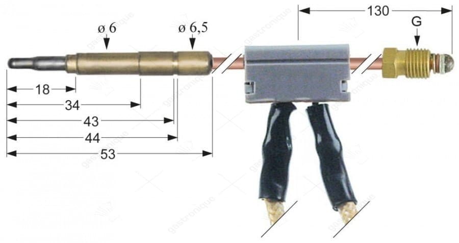 CUT-OFF THERMOCOUPLE M9x1 60 cm