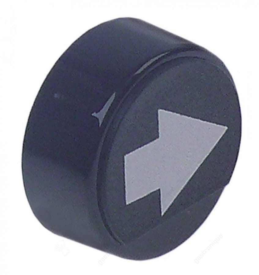druktaster ø 23mm zwart pijl
