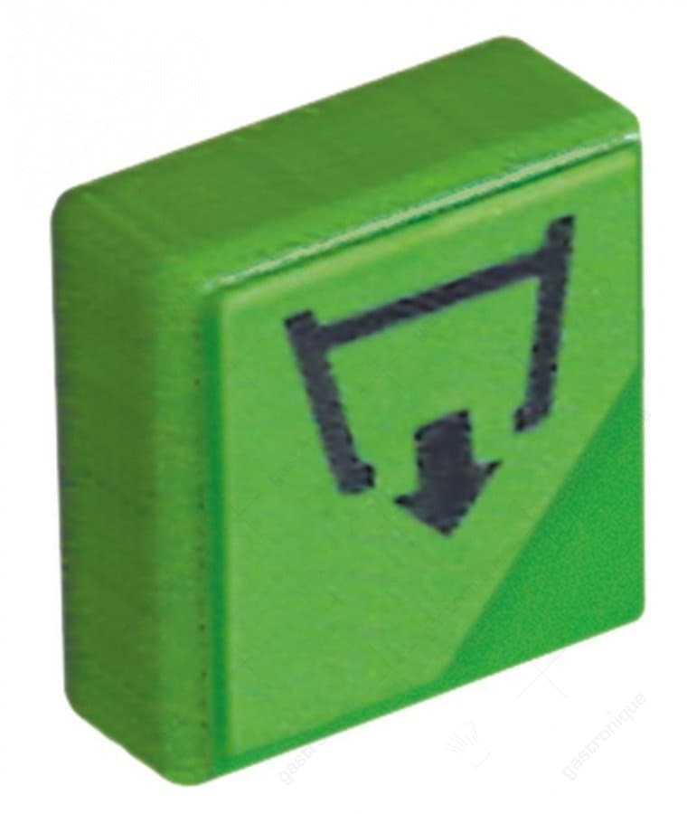 vierkant knop groen 23x23 mm "afvoer"