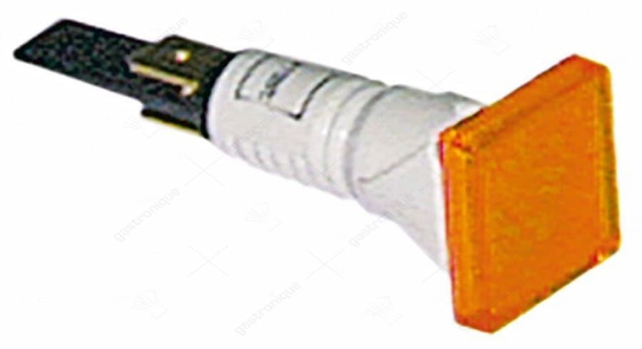 signaallamp ø 14mm geel 400V aansluiting vlaksteker 6,3mm - Image 1